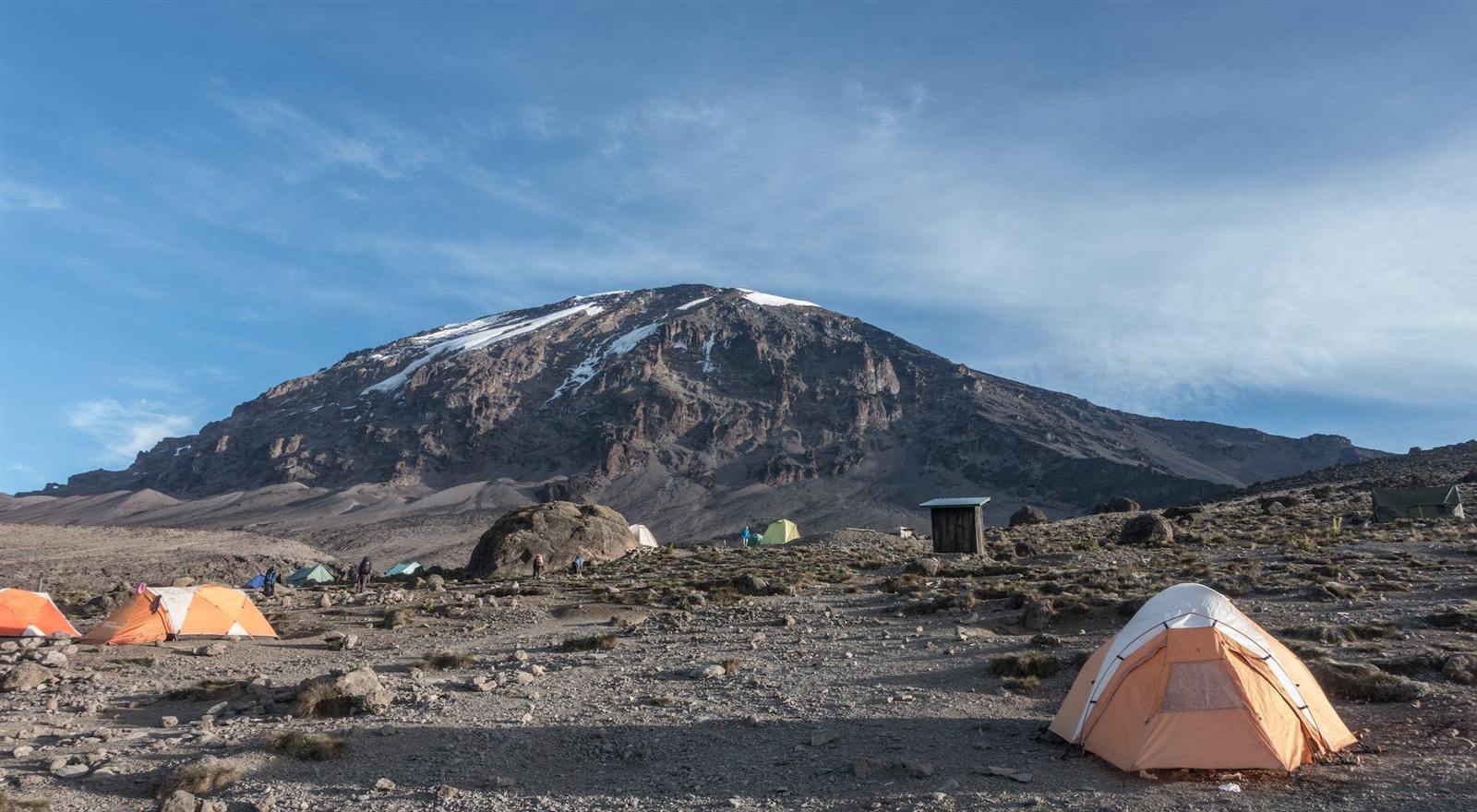 Tents at Karanga camp beneath Kibo